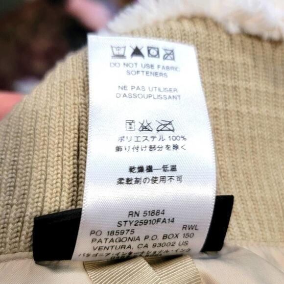2014 Patagonia Fuzzy Fleece Cream White Parka Jacket - S - Picture 12 of 12